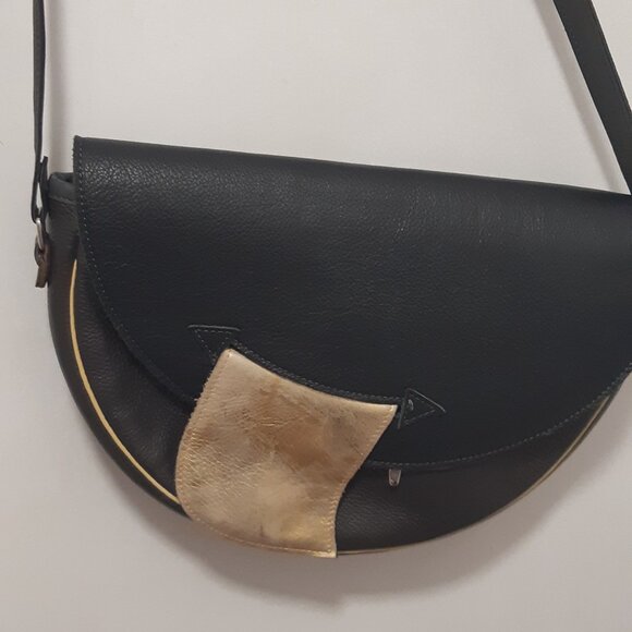 Leather Shoulder Bag Purse made in Krakow Poland - Picture 3 of 13